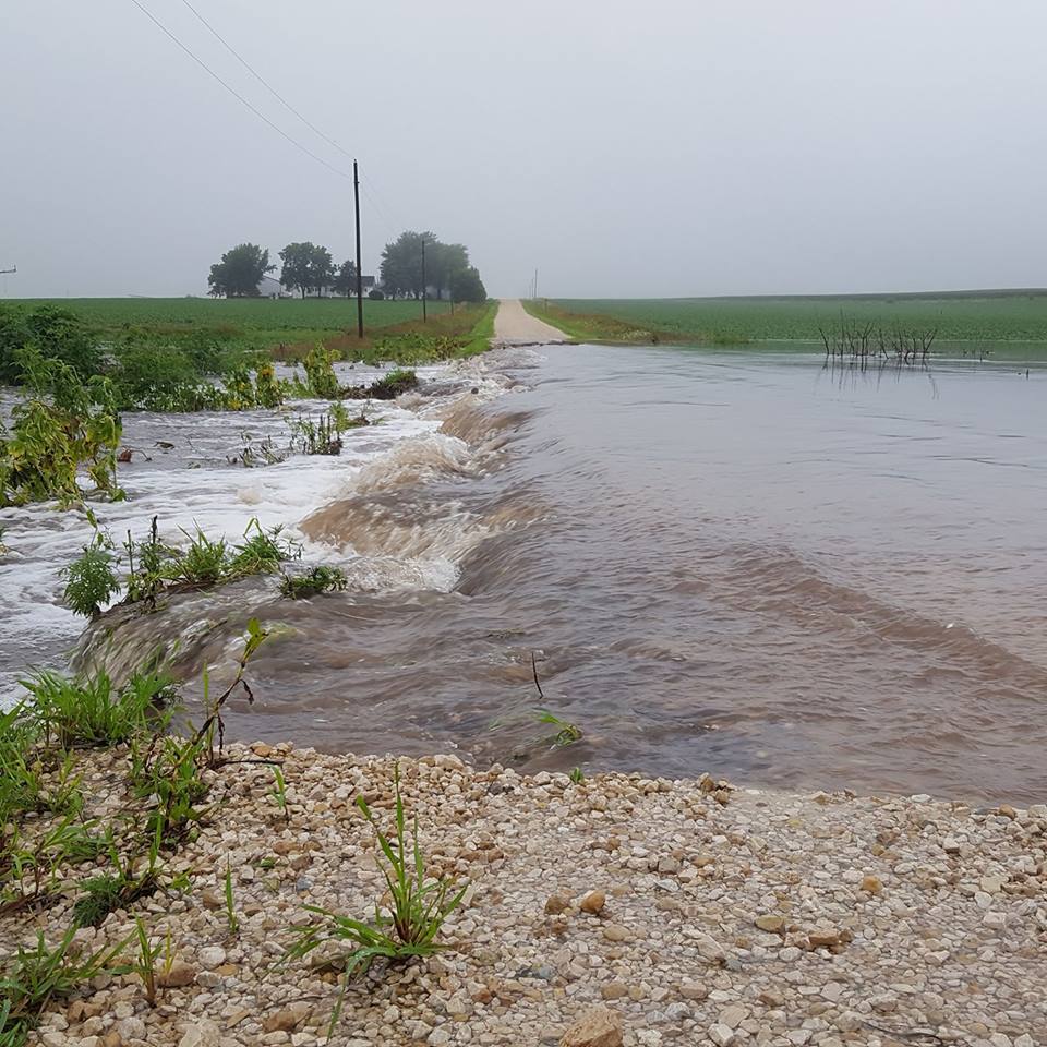 Flooding Along 290th Street in Southern Floyd County