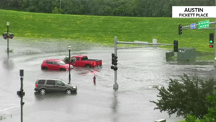 Flooded intersection photo