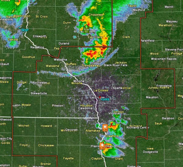 outflow from storms