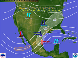 General upper level atmospheric pattern, North America, for March 12 through 15, 2009 (Click for larger image)