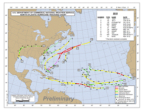 Preliminary 2015 Atlantic hurricane season track map (click to enlarge)