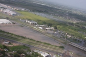 Aerial overview of flooding in Harlingen near the expressway (click to enlarge)
