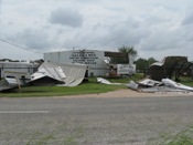 Roof damage, International Sales Manufacturing (click to enlarge)
