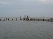 Flooded docks on Laguna Madre side of SPI (click to enlarge)