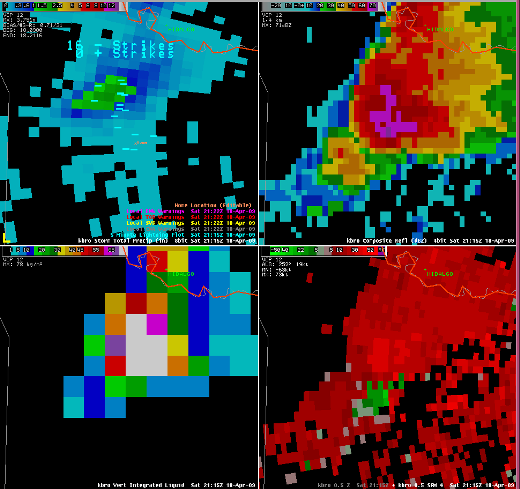 Severe storm with supercell characteristics just south of the border approaching Rio Bravo, April 18th, 2009