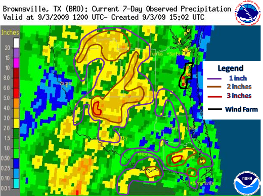 Much welcomed rain helps break heat wave and bring some drought relief to the Rio Grande Valley and Deep South Texas to end August and begin September