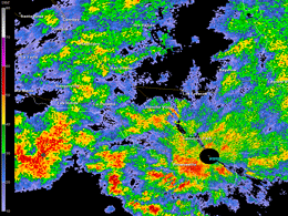 Radar animation across southern Cameron County, June 30th, 2012 (click to enlarge)