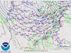 700 mb chart, showing pooled moisture ahead of the disturbance at around 10,000 feet, at around 7 PM CDT May 9th, 2014