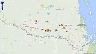 Map of preliminary reports from microburst in the Lower and Mid Valley April 24, 2015