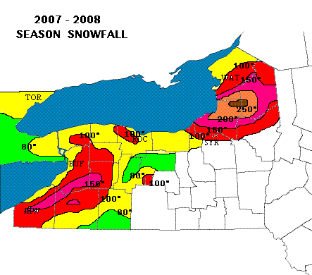 Winter Season 2007-2008 Snowfall