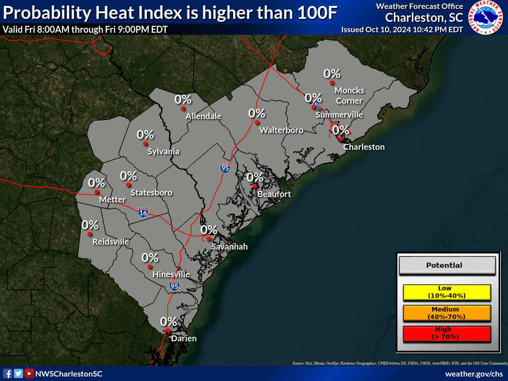 Probability of Heat Index ≥ 100