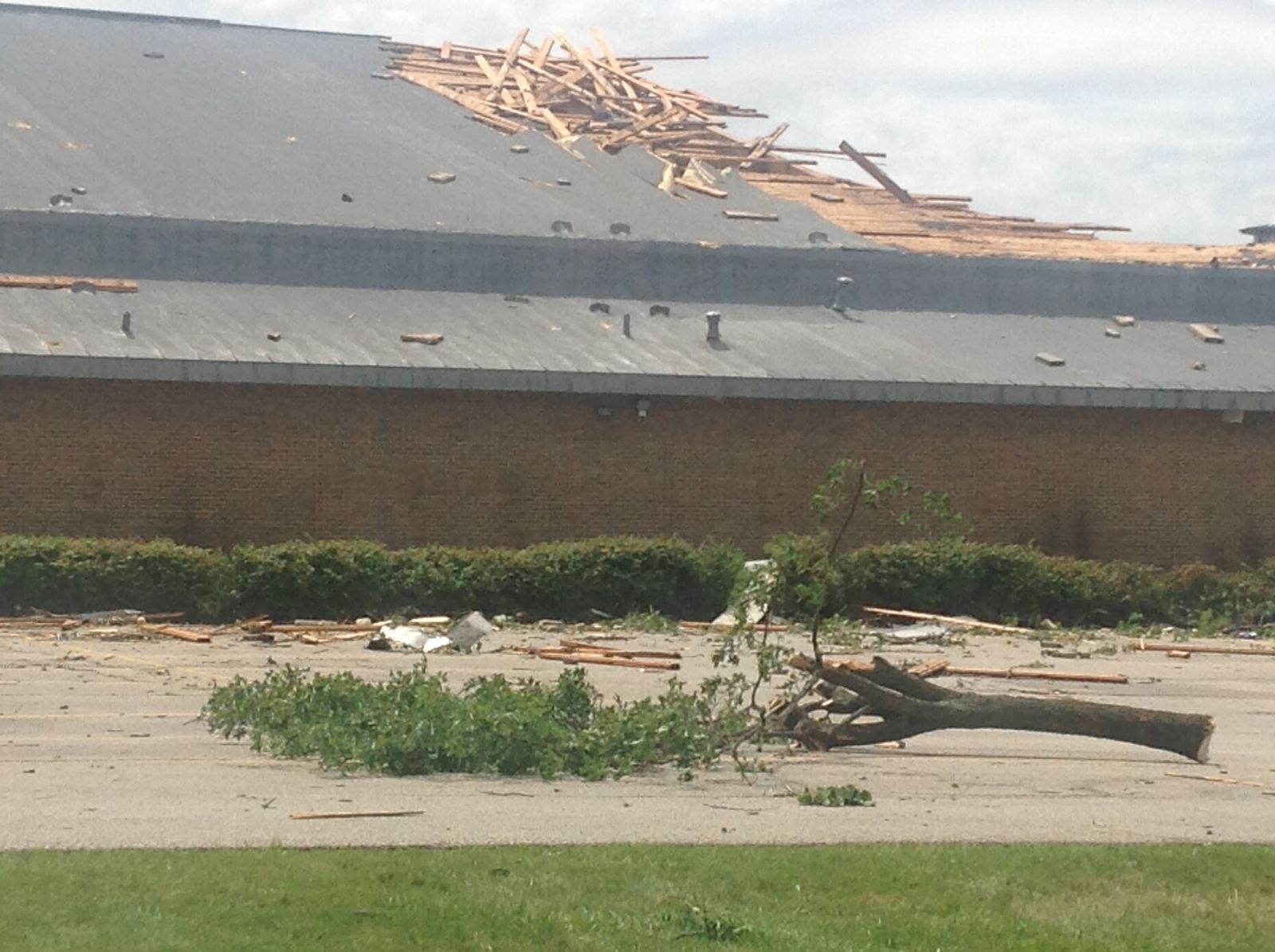 tornado damage to Ursuline College