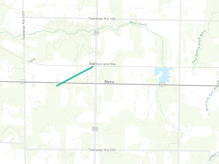 Map of the Nova Tornado Track as Described by the Above Public Information Statement
