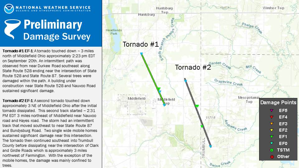 Middlefield Tornado Survey graphic