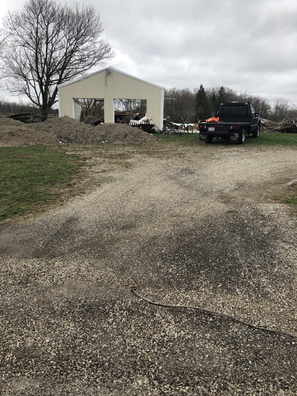 EF2 tornado damage near Shelby, OH April 14, 2019