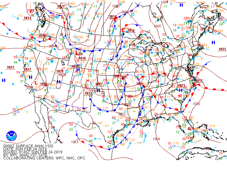 Surface Analysis at 7 PM on Saturday