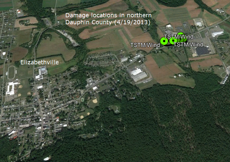 Dauphin County Damage Map