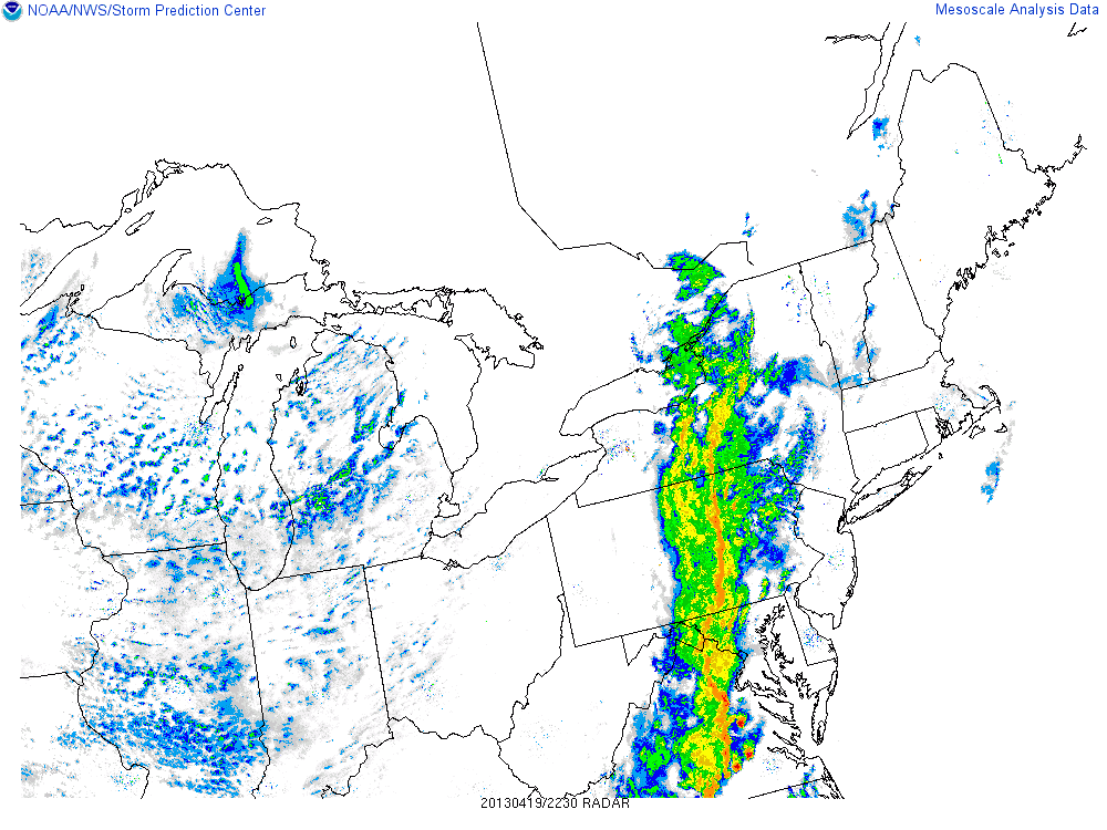 Radar image 6:30 pm