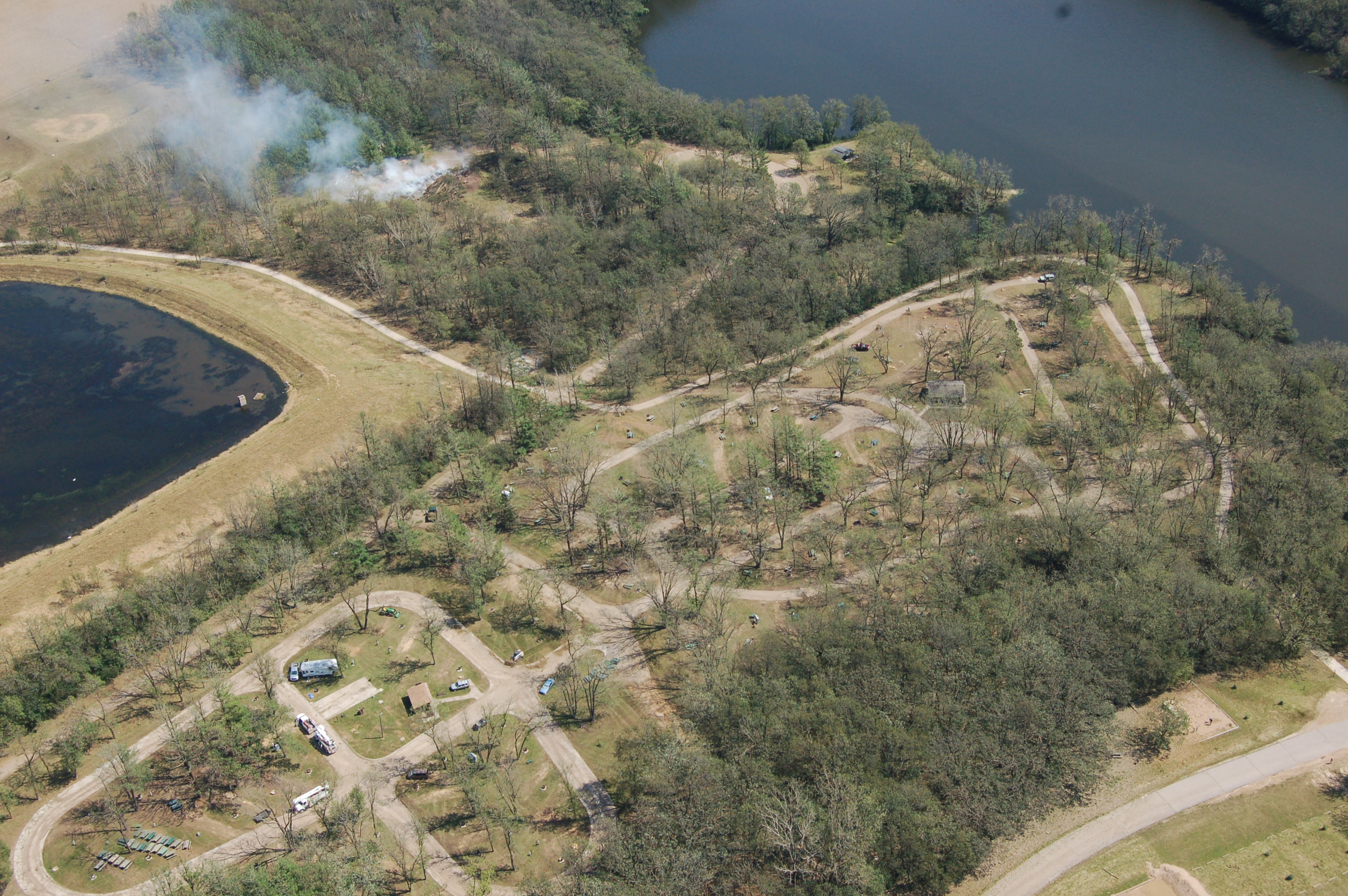 Aerial view of Pine Lake State Park