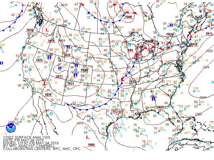 Surface Map 8am