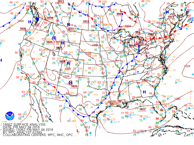 Surface Map 2pm