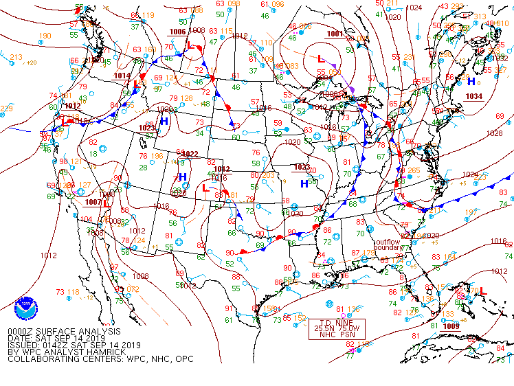 00Z Surface Map