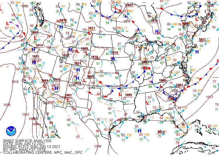 00z Surface Map