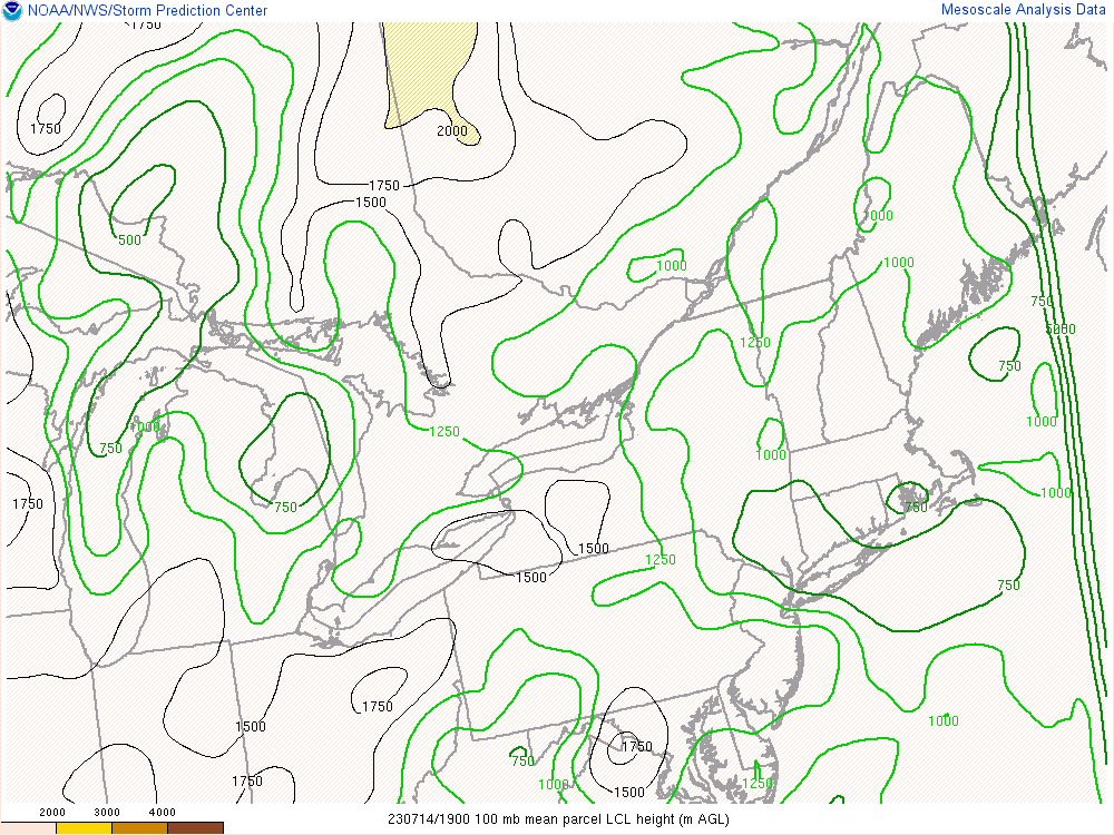 Lifted Condensation Level July 14 2023 19z