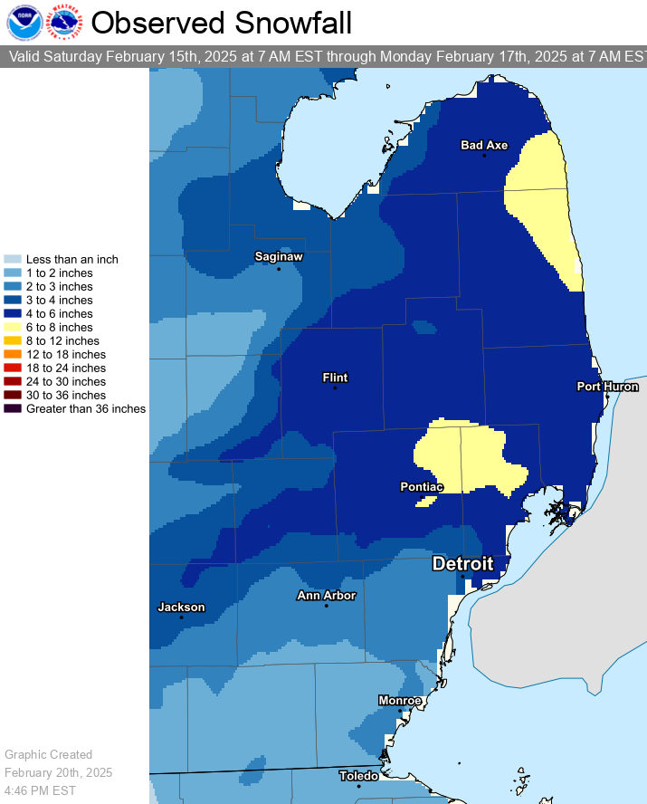 Observed Snowfall Map