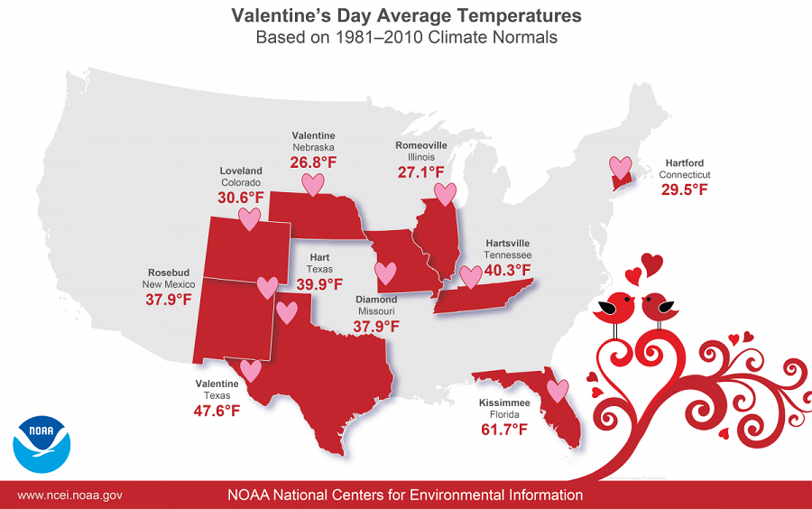 Weather History Reports Valentine S Day