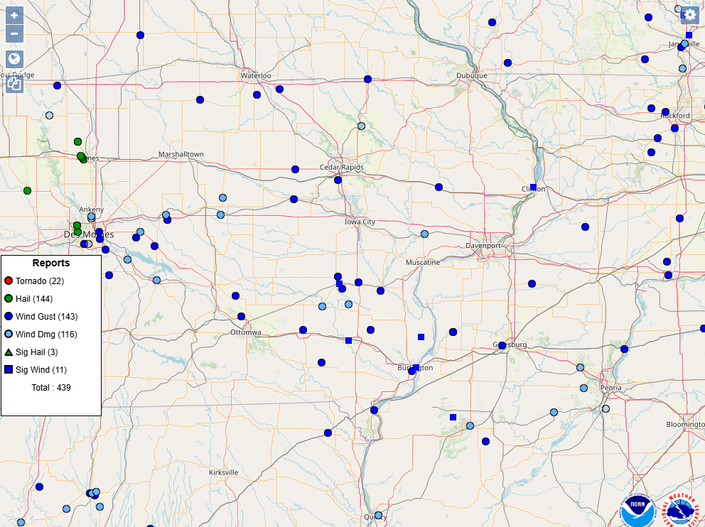 Storm Report Map