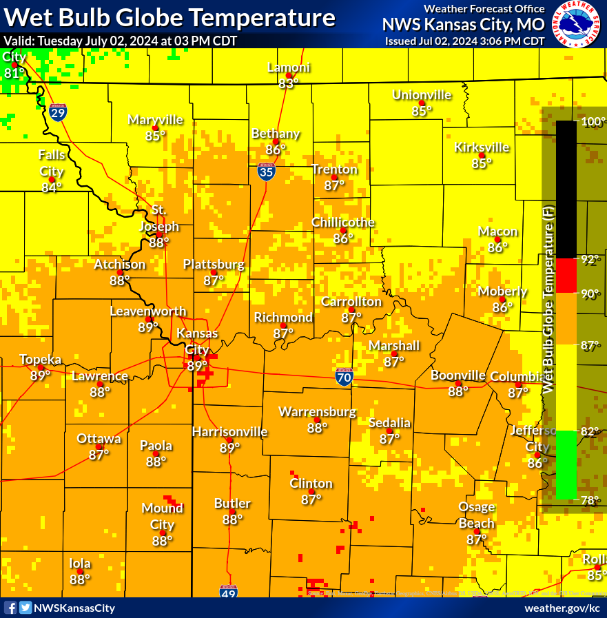 Wet Bulb Globe Temperature This Hour