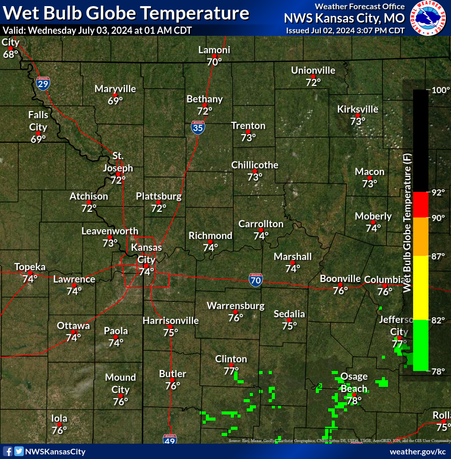Wet Bulb Globe Temperature +10 Hours