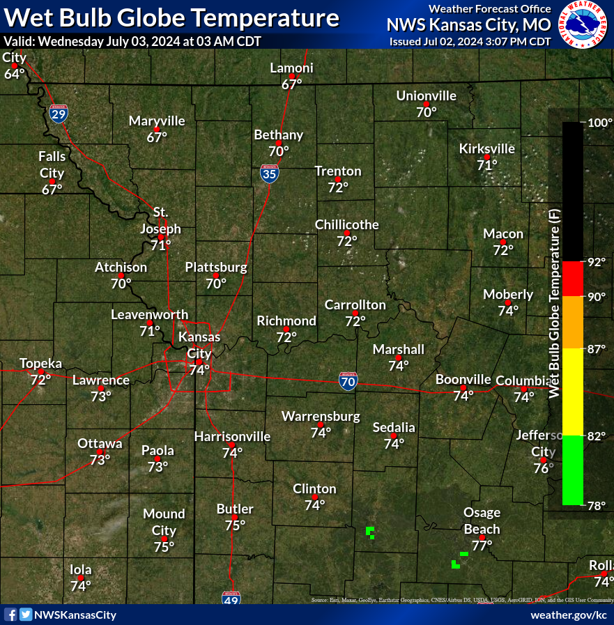 Wet Bulb Globe Temperature +12 Hours