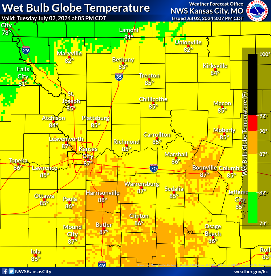 Wet Bulb Globe Temperature +2 Hours