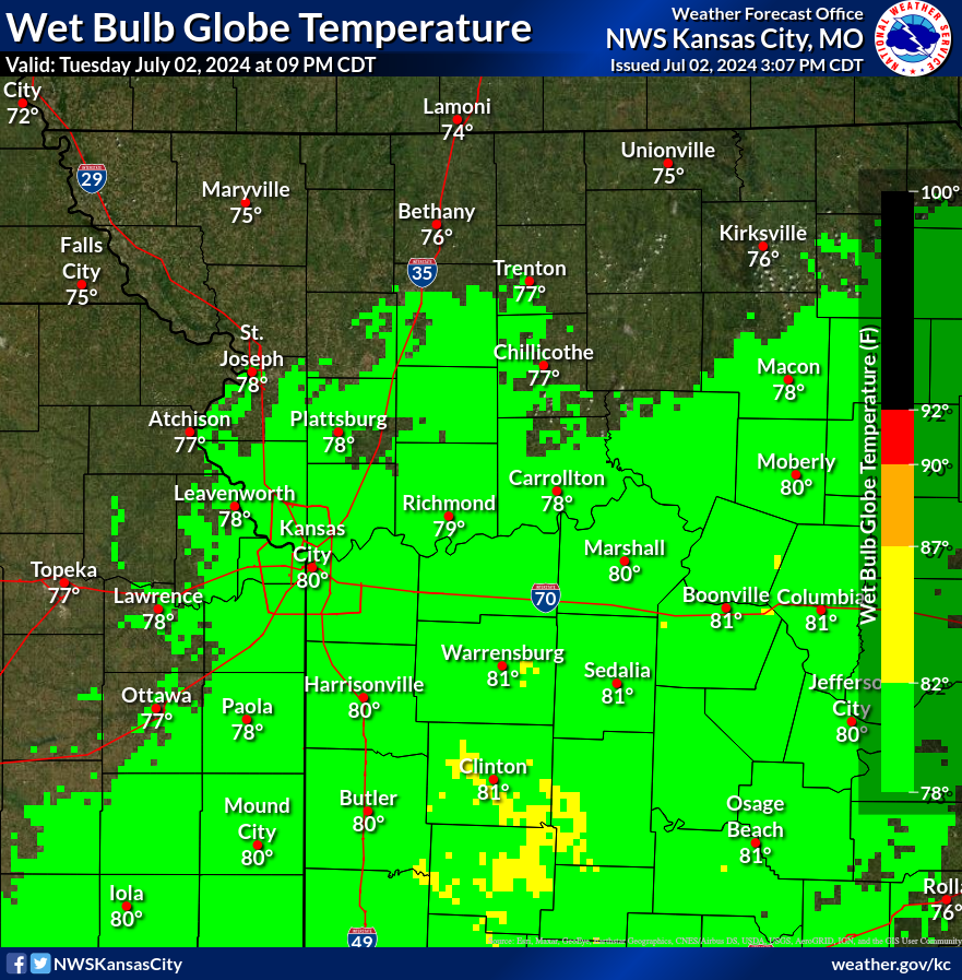 Wet Bulb Globe Temperature +6 Hours