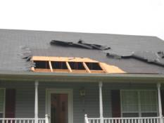 [ roof of home damaged Oconee County ]