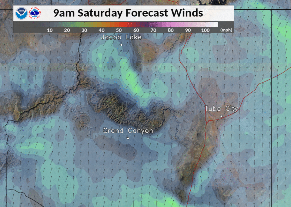 Very strong daytime winds on Saturday June 13th