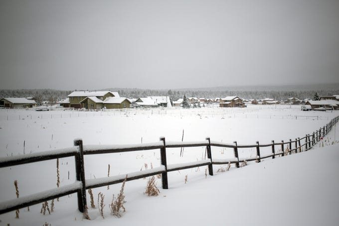 Flagstaff residents woke up to a winter wonderland on Friday November 29th, 2019. Snow showers continued through the day leading to several inches of additional accumulation. Photo Credit: The Republic