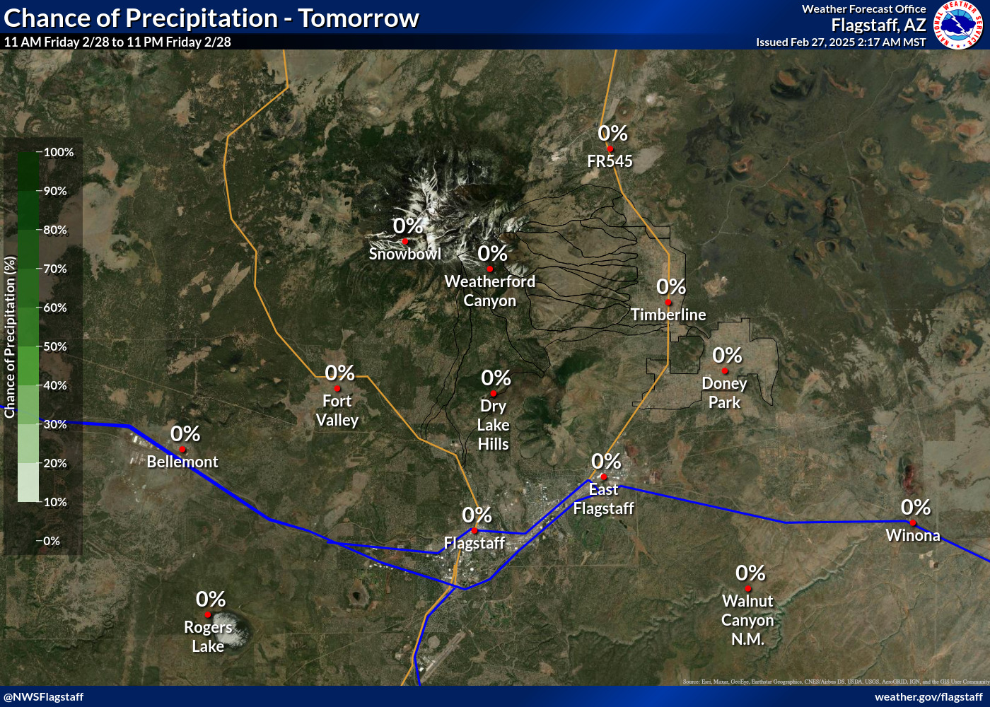 Day 2 Chances of Precipitation