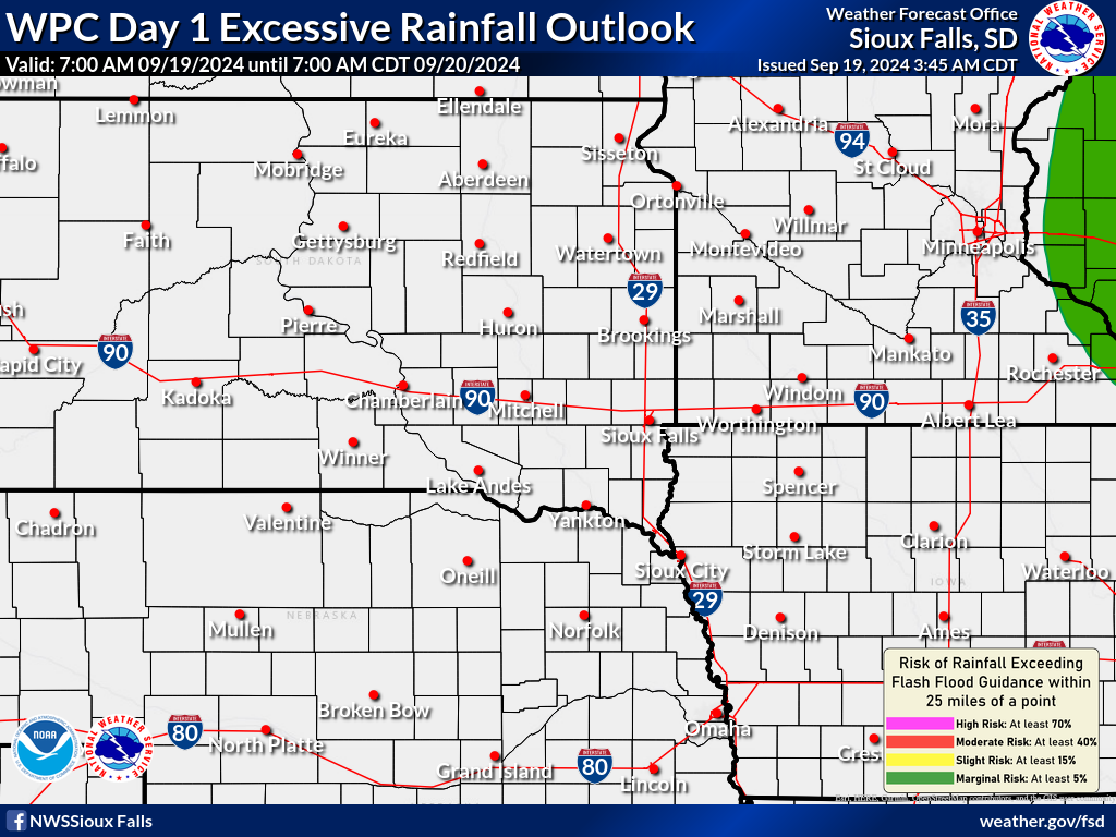 Day 1 excessive rainfall outlook map