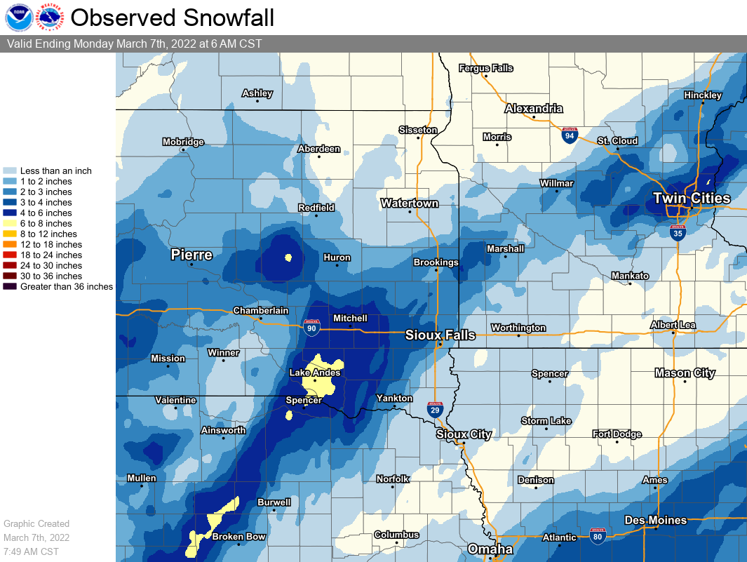 Snow Total Map