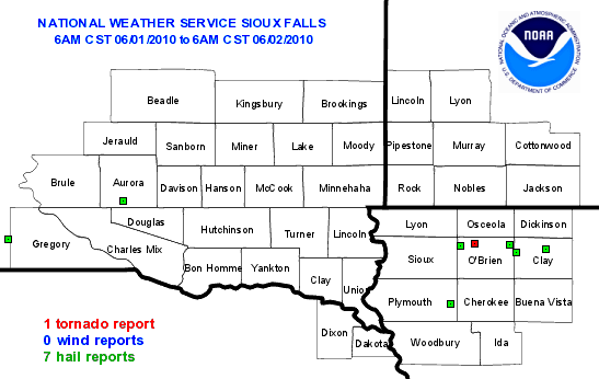 severe reports from june 1st