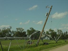 Tornado Damage Picture - Click image to resize.  Picture taken by David Lawrence.