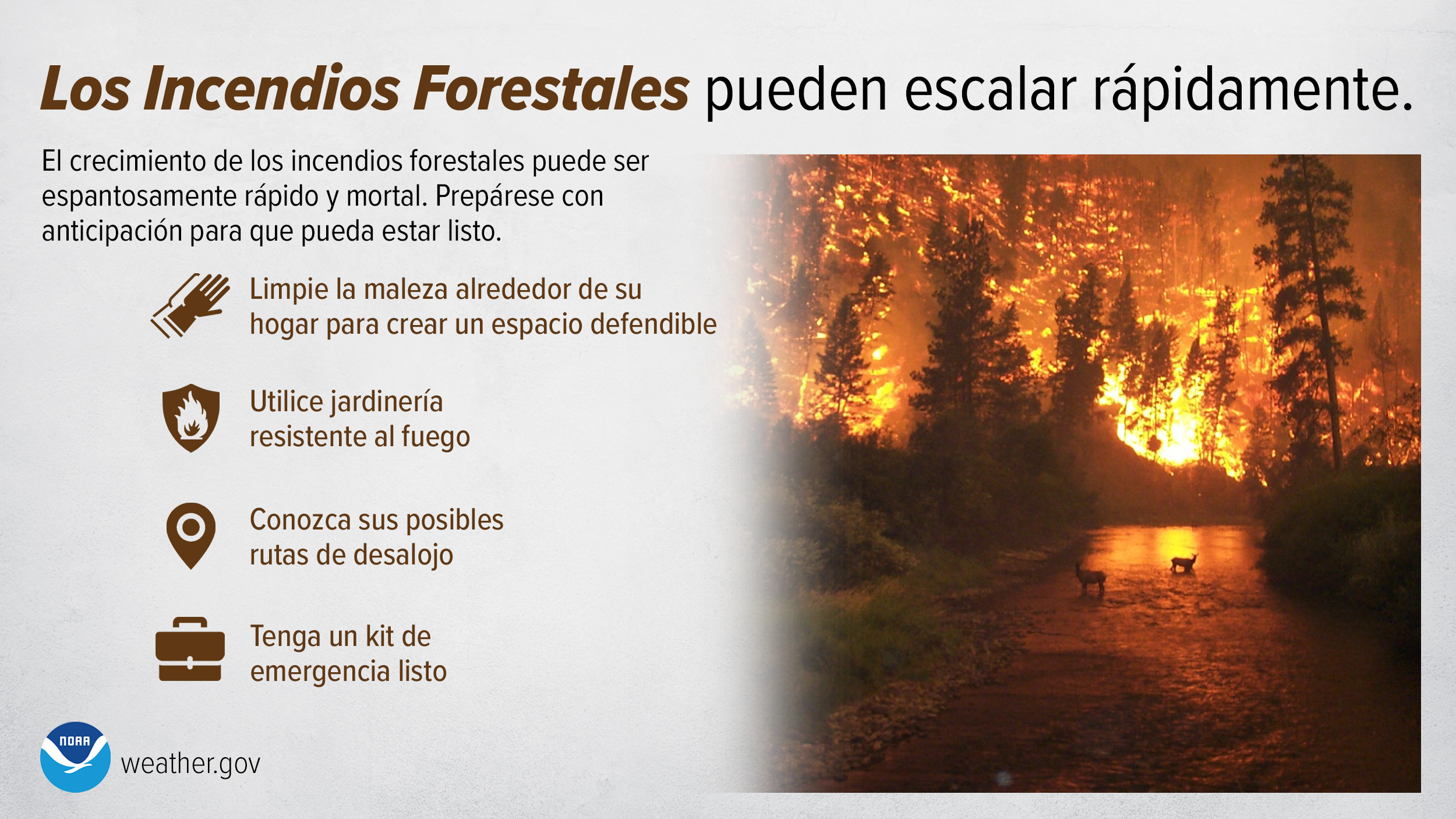 Los Incendios Forestales pueden escalar rÃ¡pidamente
