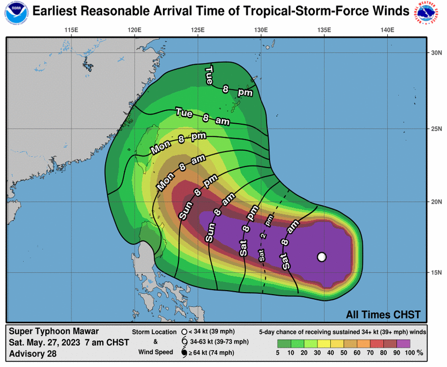 Typhoon Mawar Could Be Guam's Strongest In 20 Years With Destructive