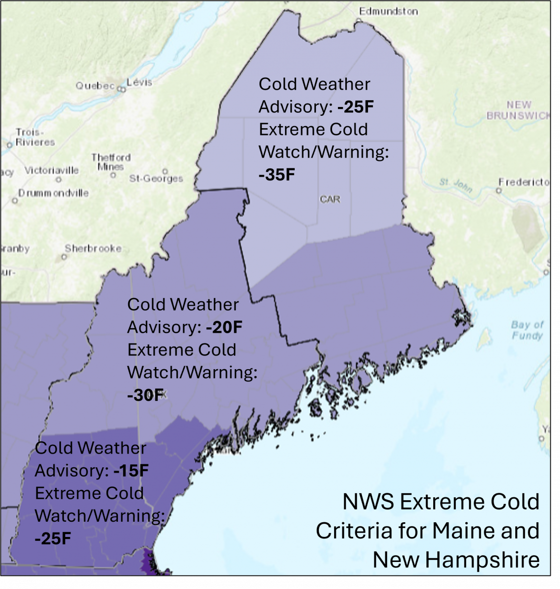 Cold Threshold Map