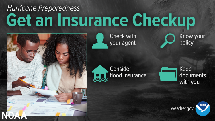 Hurricane Preparedness Week infographic: Get an Insurance Checkup