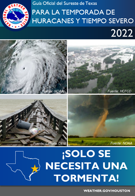 NWS Houston/Galveston: Guía para la Temporada de Huracanes y Tiempo Severo  - 2022