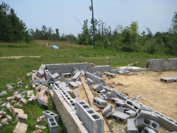 The remains of the same home in photo above. 